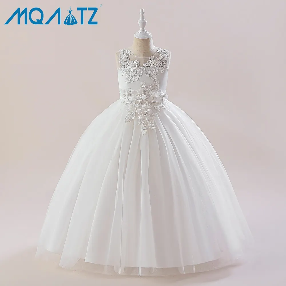 MQATZ Teenager Wedding Wear Christening Gown Baptism Dress Flower dresses Eid al-Fitr Muslin