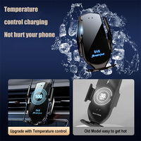 Support de téléphone portable universel pour véhicule 10W avec fixation automatique réglable, charge rapide QC3.0/QC2.0, matériau ABS+PC pour support