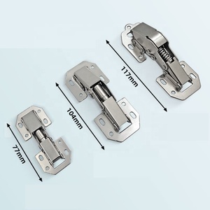 Charnière à ressort sans fente de 3 pouces au design moderne pour porte de placard, charnière grenouille à 90 degrés pour cuisine, salon et bureau à domicile - Product Image 2