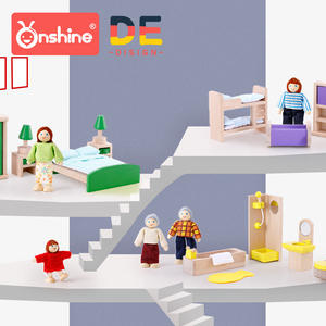 Ensemble de cuisine en bois Onshine 7 pièces, meubles de maison de poupée, jouets pour enfants de 3 ans et plus, jeu de rôle, décoration de salle de jeux intérieure - Product Image 2