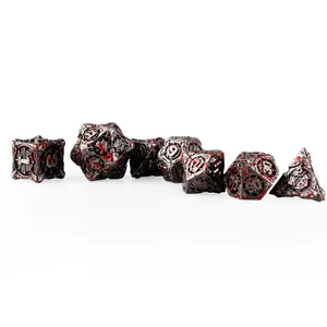 Groothandel Polyhedral Custom Metal Dobbelstenen Set Rpg Dnd Dragon En Dungeon Rollenspel Dnd Metal Dobbelstenen