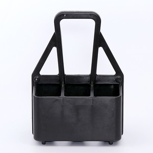 Ingrosso portabevande portatile in plastica porta 4 confezioni portabottiglie per birra cestello pieghevole per bottiglia di birra porta secchio con manico - Product Image 5