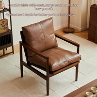Fauteuil simple Hank en bois massif de style médiéval, mobilier de maison, fauteuil de salon, fauteuil de détente, chaise longue de balcon
