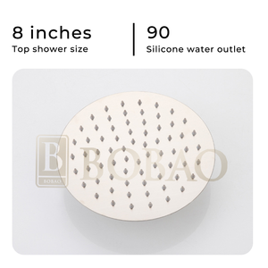 ระบบฝักบัวติดผนังสแตนเลสทรงกลมทันสมัย 3 ฟังก์ชั่น ชุดฝักบัวน้ำร้อนน้ำเย็น - Product Image 5