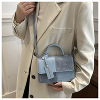 Bolsos de Mano de Cuero PU Retro de Moda para Mujer, Bolso de Hombro Portátil, Diseño Exclusivo, Bolso Cuadrado Pequeño para Chicas