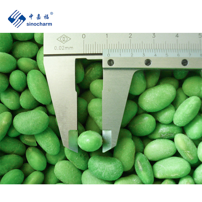 Sinocharm HACCP, оптовая цена, натуральный зеленый, большой размер, на пару, замороженные бобы эдамаме, очищенные Замороженные овощи для салата
