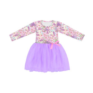 Vestido de Manga Larga para Niña de Yiwu Yiyuan Garment, con Volantes, Diseño de <span class=keywords><strong>Unicornio</strong></span>/Floral, Vestido Evase para Niñas, Uso Diario Informal - Product Image 6