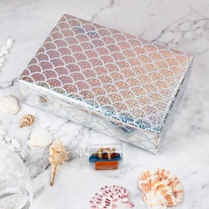 Custom Double-Sided Metallized Mermaid Scale <b>Pattern</b> Eco-Friendly Recyclable Art <b>Paper</b> Roll for Gift Craft Packaging Digital - Product Image 3