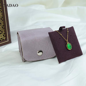 YADAO <span class=keywords><strong>2026</strong></span> Nouvelle pochette à bijoux en cuir de haute qualité avec bouton pour le rangement et l'emballage de bagues et de pendentifs - Product Image 2