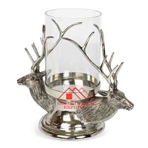 Aluminium Deer Stag Candle Holder <b>with</b> Glass Votive Holder for <b>Table</b> Centerpieces Decorations Best Seller - Product Image 2
