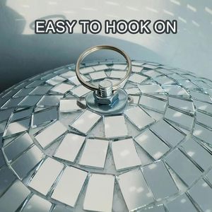 Wholesale Mirror <strong>Disco</strong> <strong>Ball</strong> Handmade 8-Inch Silver Glass Modern Hanging Party Decorations Big Party Design High Quality Low MOQ - Product Image 3