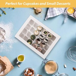 Scatola per Cupcake e Dessert Biodegradabile Trasparente con Finestra in Plastica, Confezione per Alimenti all'Ingrosso - Product Image 5
