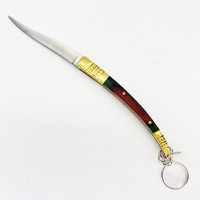 Couteau Pliant de Poche Mini Tactique pour Camping en Plein Air, Lame en Acier 2CR13 et Manche en Bois, Outil EDC pour Chasse et Survie