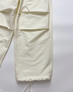 Pantalon droit ample à taille élastique mi-haute en toile respirante pour femme, avec cordon de serrage, coupe large, idéal pour l'été – Marque Distributeur - Product Image 4