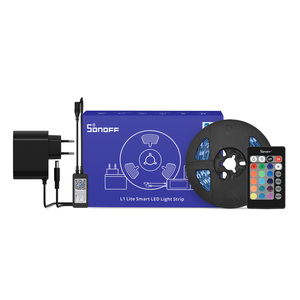Para SONOFF L2 Lite 5M tira de luz <span class=keywords><strong>LED</strong></span> inteligente Control remoto de música cortable Flexible impermeable DIY tira de luz funciona Alexa <span class=keywords><strong>Smart</strong></span> - Product Image 6