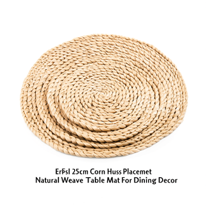 Tovaglietta in foglie di mais Erpsl 25 cm, tessuto naturale, per decorazioni da tavola - Product Image 2