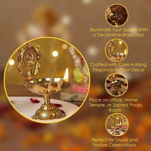 Lampe à huile en forme irrégulière, style bougeoir, pour éclairage décoratif Diwali - Product Image 3