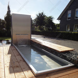 Característica del agua del patio: Fuente de acero patinado inspirada en mediados de siglo - Product Image 5