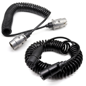 Câble d'alimentation enroulé ABS/EBS de remorque de camion de cordon électrique en spirale rétractable avec 7 connecteurs à broches - Product Image 4