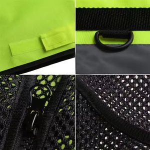 Gilet de sécurité réfléchissant vert haute visibilité, classe 1 ANSI, séchage rapide, multi-poches, personnalisable, vêtements de travail, marque YS, article en vrac - Product Image 3