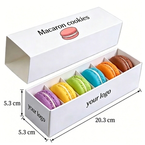 Scatola Scorrevole Personalizzabile Riciclabile per Macaron, Confezione per Biscotti Pastello, Contenitori per Dolciumi da Pasticceria - Product Image 4