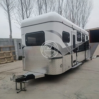 Remorque de transport pour chevaux de luxe à deux niveaux, galvanisée à chaud, fabriquée en Chine