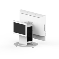 Support pour tablette PC à double écran Support de bureau à rotation métallique pour comptoir de caisse et restaurant Support pour tablette double