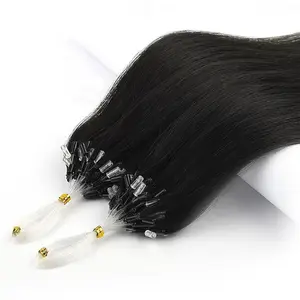 Alibaba Online-Shopping 100% menschliches glattes Haar 100g pro Packung malaysisches Haar Micro Loop Haar verlängerung