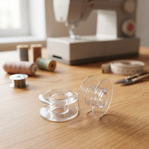 Bobina de plástico para máquina de coser AA0053 | Estuche Transparente de Plástico para Bobinas de Costura, Diseño Redondo y Simple, Accesorio para Máquina de Coser - Product Image 2