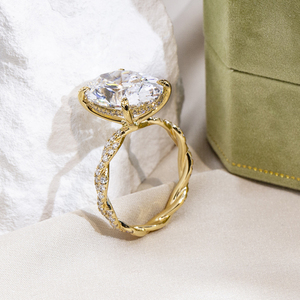 Hot Selling MSR-1804 Custom Solitaire <b>Ring</b> 18k Gold Engagement Wedding <b>Ring</b> 9CT F VS1 Oval Lab Grown <b>Diamond</b> <b>Ring</b> - Product Image 4