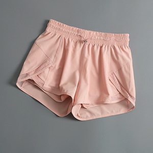 Pantalones cortos deportivos de LICRA ecológicos para mujer, pantalones cortos de <span class=keywords><strong>Ciclismo</strong></span> de Yoga transpirables sueltos de secado rápido, pantalones cortos de motorista de cintura elástica - Product Image 3
