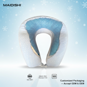 Almohada <span class=keywords><strong>de</strong></span> <span class=keywords><strong>Viaje</strong></span> en Forma <span class=keywords><strong>de</strong></span> U con Espuma Viscoelástica y Gel Refrigerante para Soporte <span class=keywords><strong>Cervical</strong></span>, Modelo WJ-1117 con Diseño Marino/Personajes - Product Image 1