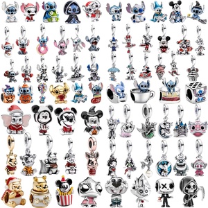 Nuovo Ciondolo in Argento 925 con Zirconi a Forma di Topo, Orso, Elefante e Tazza, Accessorio Minimalista Unisex per Braccialetti Fai-da-Te, <span class=keywords><strong>Gioielli</strong></span> Raffinati - Product Image 1