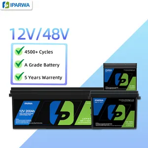 IPARWA-Paquete de batería de litio recargable Oem, 12v, 24v, 36v, 48v, 60v, 72v, 50ah, 60ah100ah, 200ah, 18650 de almacenamiento de energía, Rv, Lifepo4