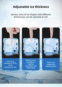 Machine à glaçons commerciale 220V |   Machine à glaçons en acier inoxydable de 45 kg de capacité pour restaurant et bar - Product Image 2