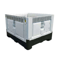 Conteneur en plastique pliable de haute qualité en HDPE, robuste, pour le transport industriel, palette, boîte