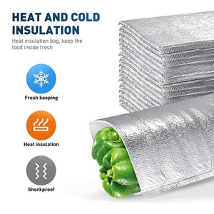 Sac de livraison alimentaire pliable et isotherme en aluminium imprimé sur mesure OEM, imperméable, pour plats à emporter, emballage alimentaire - Product Image 5