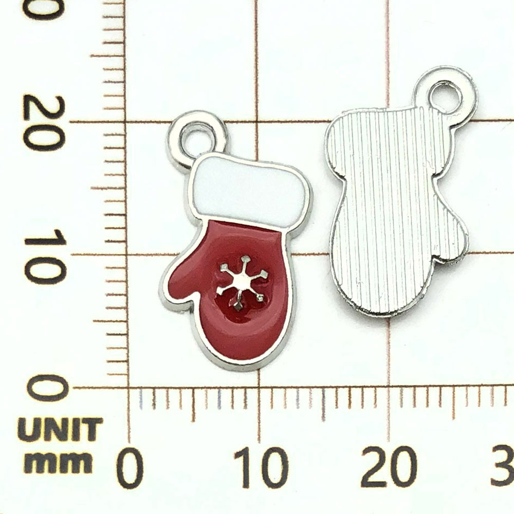 1 gant de Noël rouge dégoulinant - 1g - 20*12mm - 19654