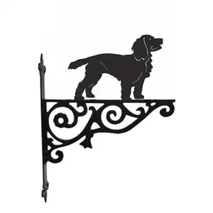 Soporte colgante decorativo para el trabajo de Cocker Spaniel, cesta colgante moderna montada en la pared