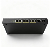 Switch Ethernet PoE 24 ports 10/100 Mbps avec 4 ports Uplink Gigabit et 4 ports fibre SFP, prise en charge SNMP VLAN, caméras IP, garantie 12 mois
