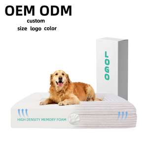 Luxuriöses Orthopädisches Hundebett aus Memory-Schaum und Bouclé, Wasserdichtes Designer-Hundekissen mit Waschbarem Bezug, Kaubeständiges Großes Haustierbett - Product Image 1