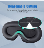 Memoria personalizada Sin presión de espuma Estéreo sin costuras Extraíble Sleeping Blackout 3D Sleep Eye Mask
