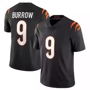 Kaus Jersey permainan sepak bola pria ukuran Plus 9 Joe Burrow 1Ja'Marr memburu <span class=keywords><strong>2</strong></span> McPherson Amerika kaus desain jahitan berongga - Product Image 2