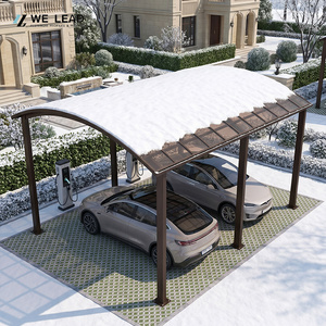 Customized Heavy Duty Weatherproof Free <b>Standing</b> Double Bay Outdoor Parking Shed System Aluminum Carport For Two <b>Cars</b> - Product Image 2