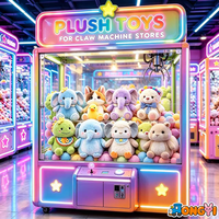 Peluche de 8 pouces, style 30K+, adorable personnage de dessin animé, idéale comme prix pour machine à griffes à monnayeur