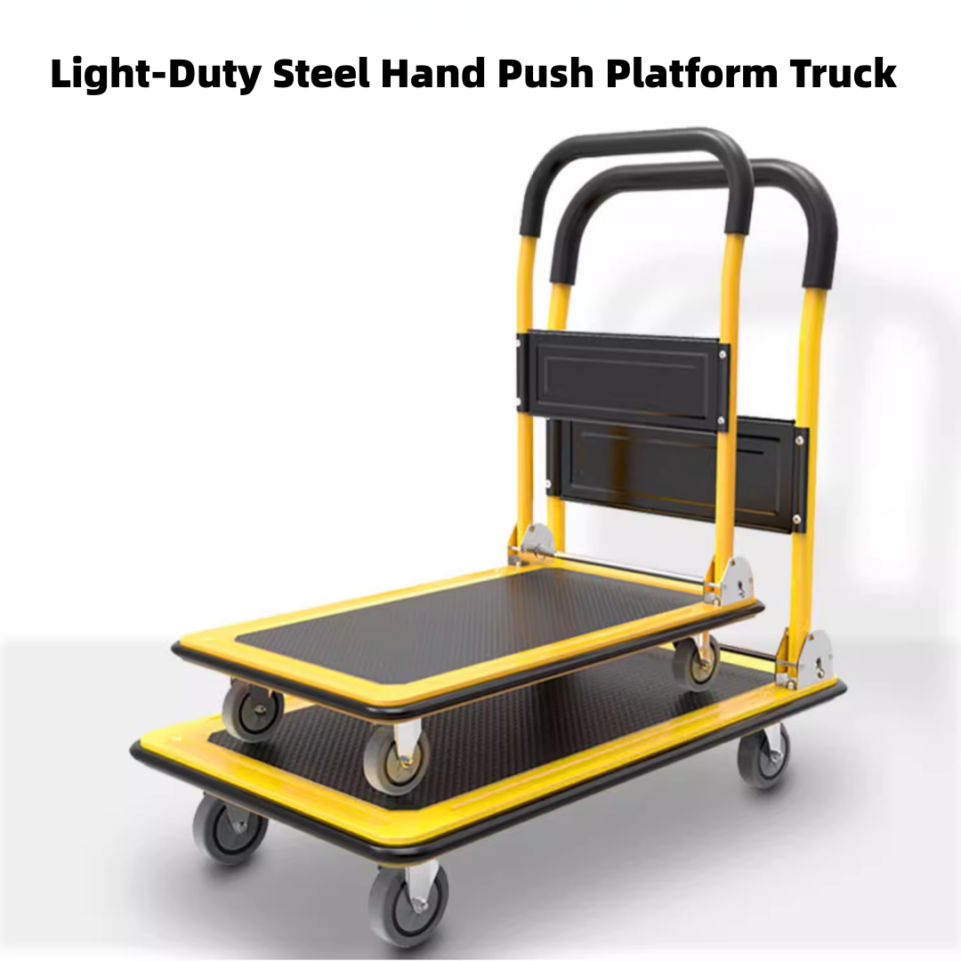 ZooYA 300 kg Four-Wheel Foldable Platform Cargo Cart with 1 Unit Portable Steel Hand Trolley OEM for Shopping