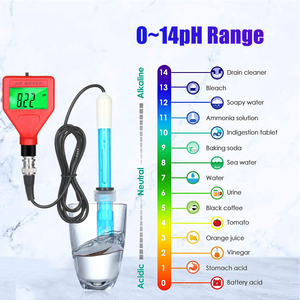 pH-mètre, plage de mesure 0-14pH, testeur de qualité de l'eau, stylo pH avec écran LCD de 1,5 pouce et rétroéclairage vert pour l'eau, la brasserie, les sauces alimentaires, l'aquaculture - Product Image 5