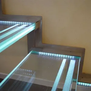 Cantilever Floating Stairs With Glass Steps Open Risers Staircase
