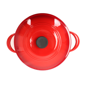 Olla de Hierro Fundido Esmaltada Extra Grande de 30 cm con Revestimiento Antiadherente, Fondo para Inducción, Tapa, Apta para Estufa de Gas, Cacerola, Vaporera, Olla para Sopa y Caldo - Product Image 4