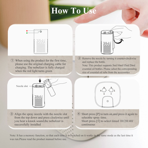 Diffuseur de parfum d'arôme de bureau sans eau diffuseur d'arôme d'huile essentielle aromathérapie purificatrice d'<span class=keywords><strong>air</strong></span> pour yuga spa salon - Product Image 6